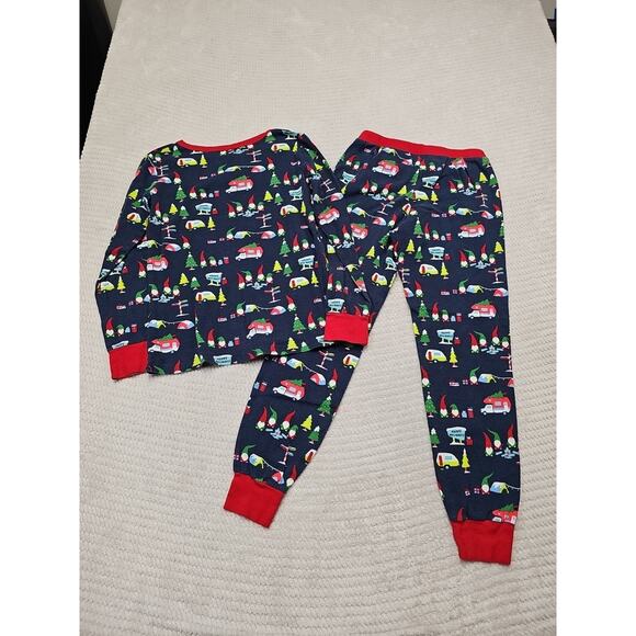 Wonder Shop Pajama Set Womens Small Christmass Pajamas Gnomes Campers - Picture 7 of 8